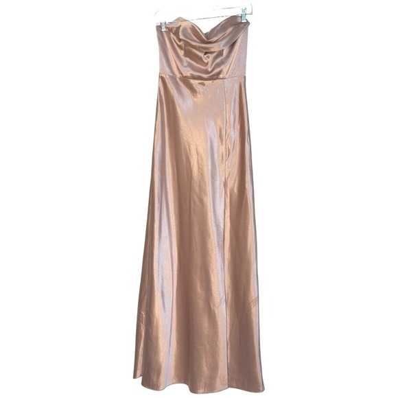 Birdy Grey Dresses & Skirts - Birdy Grey Evening Special Occasion Bridesmaid Dress Strapless Cowl Neck Pink S